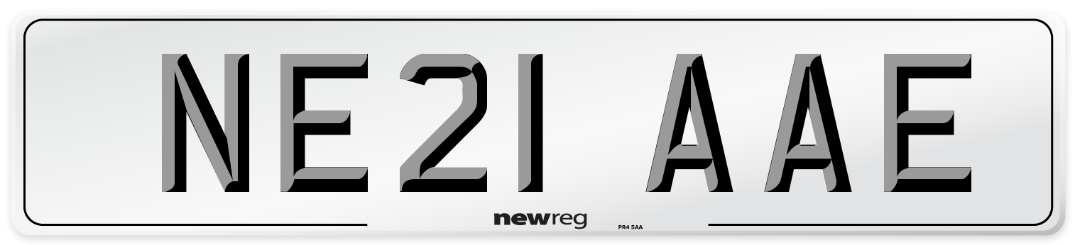 NE21 AAE Number Plate from New Reg